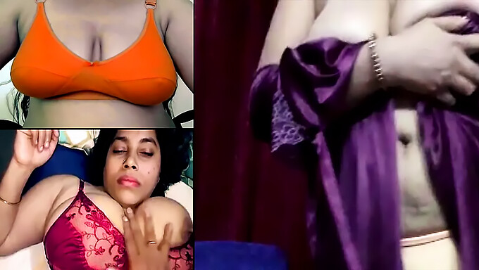 Ibu Tiri India Matang Dengan Puting Besar Dan Saree