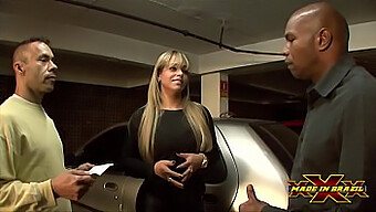 Angel Lima In Steamy Anal Encounter With Security Guards In Parking Garage