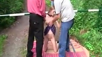 Amateur Blonde Gets Hogtied And Shamed Outdoors