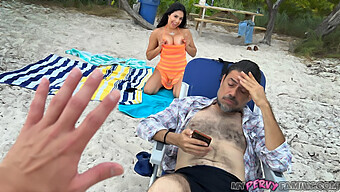 Stepsister Lets Me Have A Quickie On Public Beach - Serena Santos