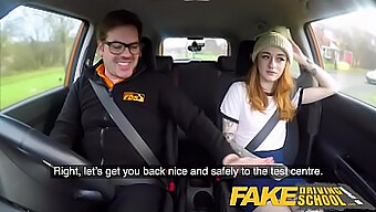 Realistic Driving School With A Hot Redhead Minx Who Fucks Better Than She Drives