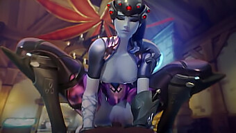 Kompilacja Anime Hentai: Dva Mercy I Widowmaker Jeżdżą Na Kutasie W Kompilacji 3d