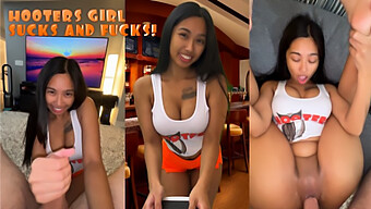 ¡cowgirl Peluda Cabalga Y Es Follada Por Una Camarera De Hooters!