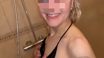 Teen (18+) Gets Spanked And Deepthroated In The Shower