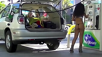 Nikki Brazil Flaunts Her Perfect Ass In Public Gas Station