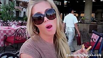 Blonde Samantha'S Big Boobs On Cabo Vacation