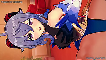 Cartoon Hentai Star Ganyu Shows Off Her Sexy Legs And Breasts