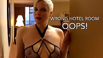 Wrong Room, Right Slut: Stranger Gives Blowjob And Gets Fucked