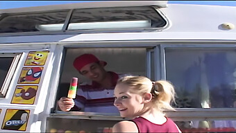 Cindy Loo Gives A Blowjob To A Big Cocked Ice Cream Maker In Part 2