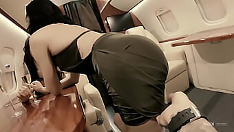 Teen (18+) Playmates Tease And Please Each Other On A Private Jet