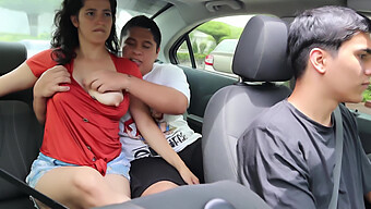 Big Naturals And A Blowjob In The Car