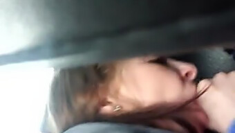 My Girlfriend'S Sloppy Sucking In A Car