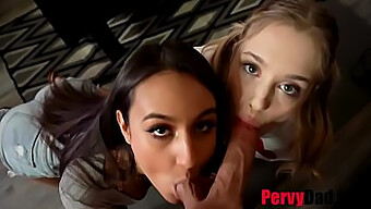 Anastasia Knight Et Eliza Ibarra Dans Un Trio Chaud Avec Un Papa Excité