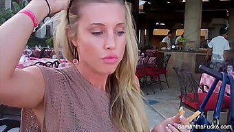 Samantha'S Vacation In Cabo: A Blonde Babe'S Big Tits And Ass