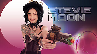 Nadržený Kluk Uspokojuje Steampunkovou Kočku Stevie Moon Svým Obrovským Penisem