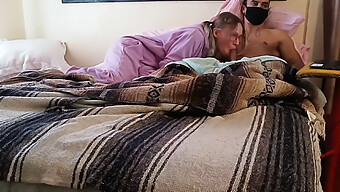 A Young And Horny Girl Gives A Blowjob To An Older Man In Pjs