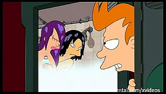 Amy And Leela'S Futurama Hentai Threesome In The Shower