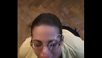 4eyed Teen'S Sensual Blowjob Leads To Explosive Facecum