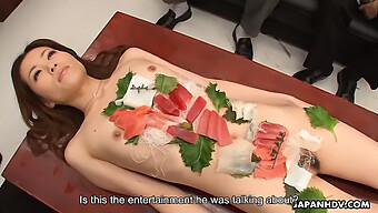 Japanese Teen Sushi Girl Is The Star Of A Wild Office Gangbang