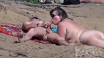 Amateur Blowjob On A Nude Beach With Voyeuristic Twist